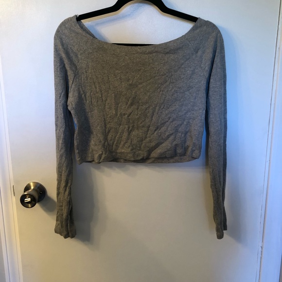 NWT Gray Target Crop Top - Picture 2 of 3